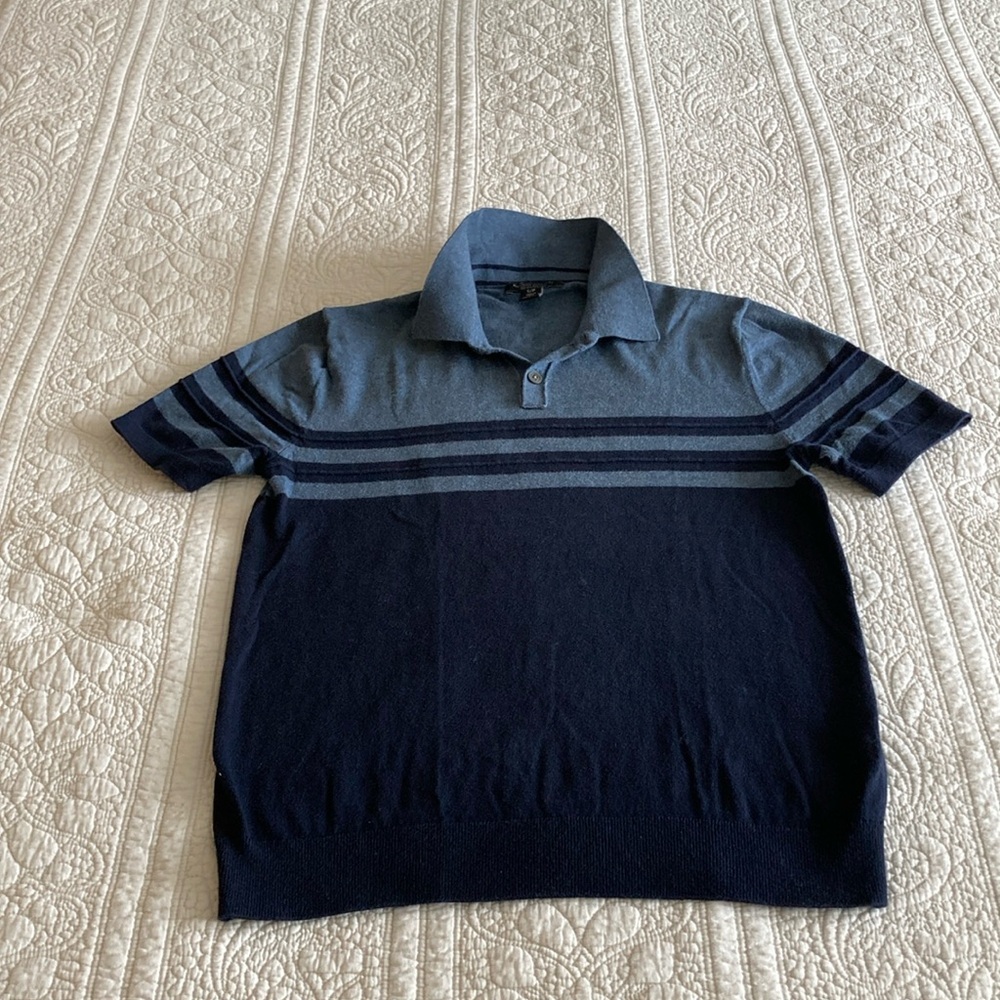 Banana Republic Supima Cotton Short Sleeve Polo Blue Men’s S EUC